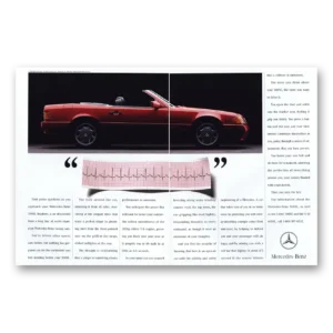 1993 Mercedes Benz 500SL Print Ad | Pulse Quickens