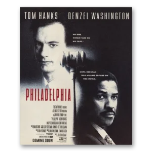1993 Philadelphia Movie Promo Print Ad | Tom Hanks