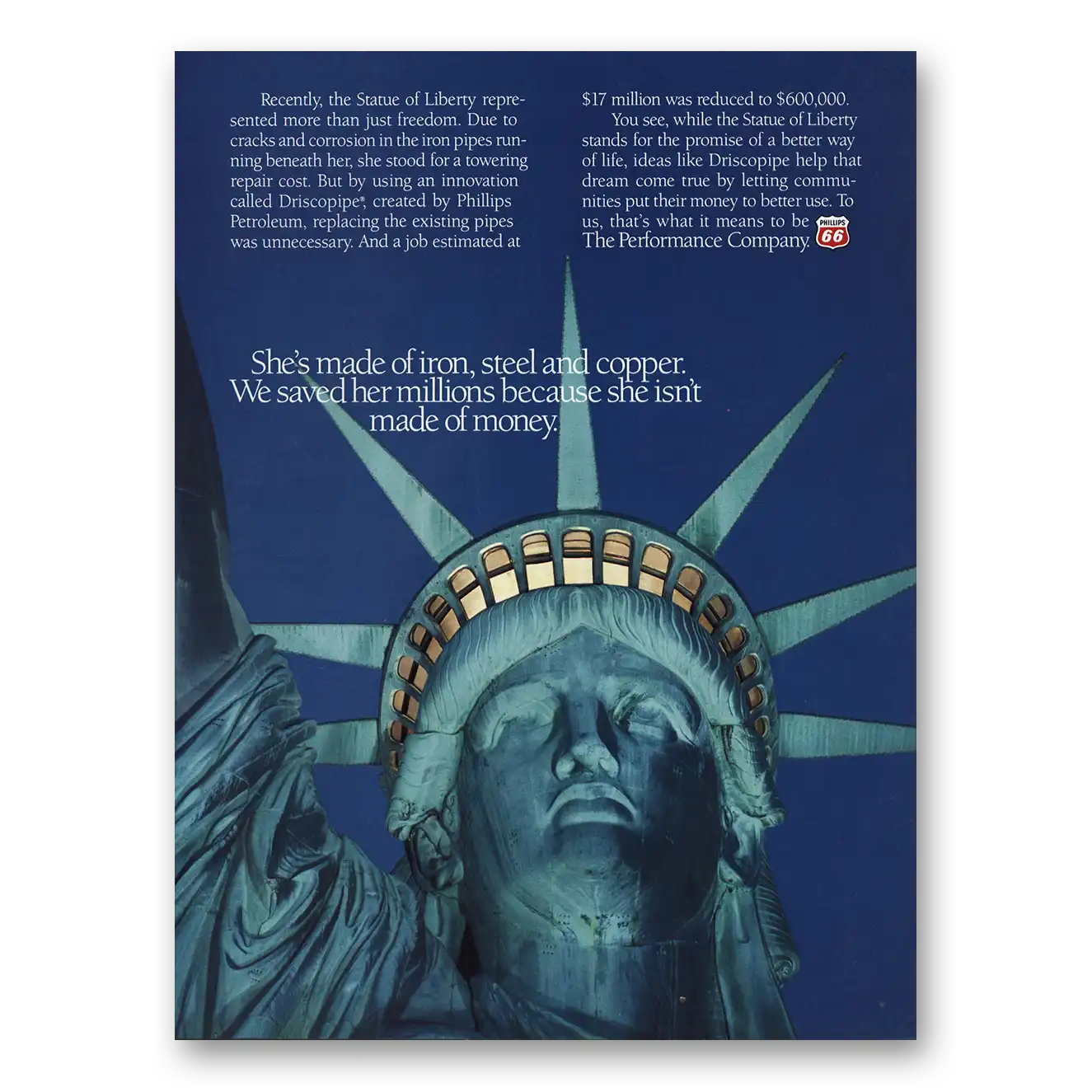 1993 Phillips 66 Print Ad | Statue Liberty
