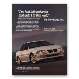 1993 Pontiac Grand Am Print Ad | Tailored Suits