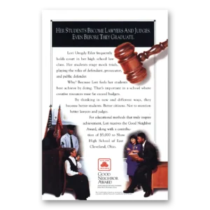 1993 State Farm Insurance Print Ad | Students Become Lawyers Judges