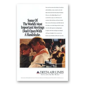 1994 Delta Air Lines Print Ad | Important Meetings Don't Open