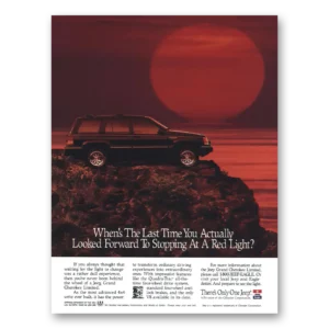 1994 Jeep Grand Cherokee Print Ad | Red Light