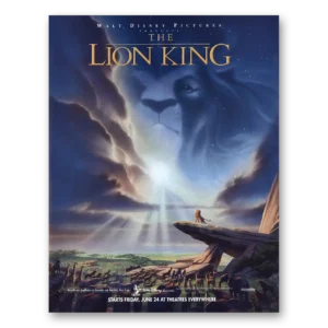 1994 Lion King Promo Print Ad | Walt Disney