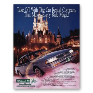 1994 National Car Rental Print Ad | Walt Disney