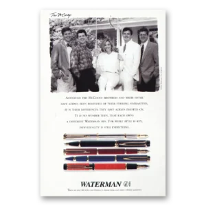 1994 Watermans Pen Print Ad | Mccooey Brothers Their Sister