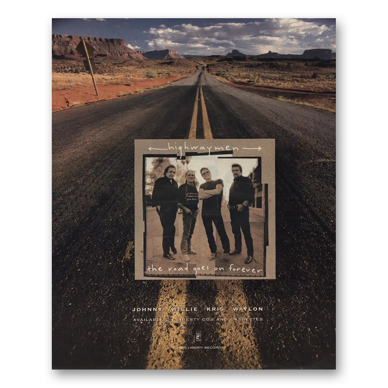 1995 Highway Men Promo Print Ad | Johnny Willie