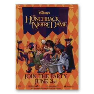 1995 Disneys Hunchback of Notre Dame Promo Print Ad | Join Party