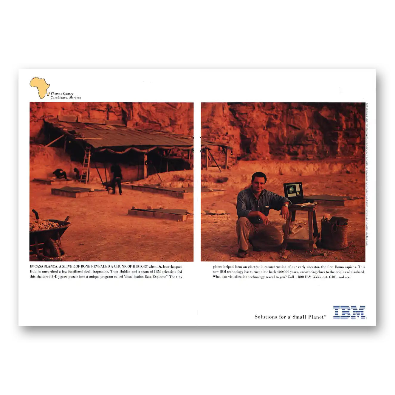 1995 IBM Print Ad | Casablanca Sliver Of Bone Revealed
