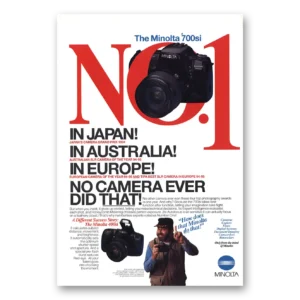 1995 Minolta Print Ad | No 1 Japan Australia Europe