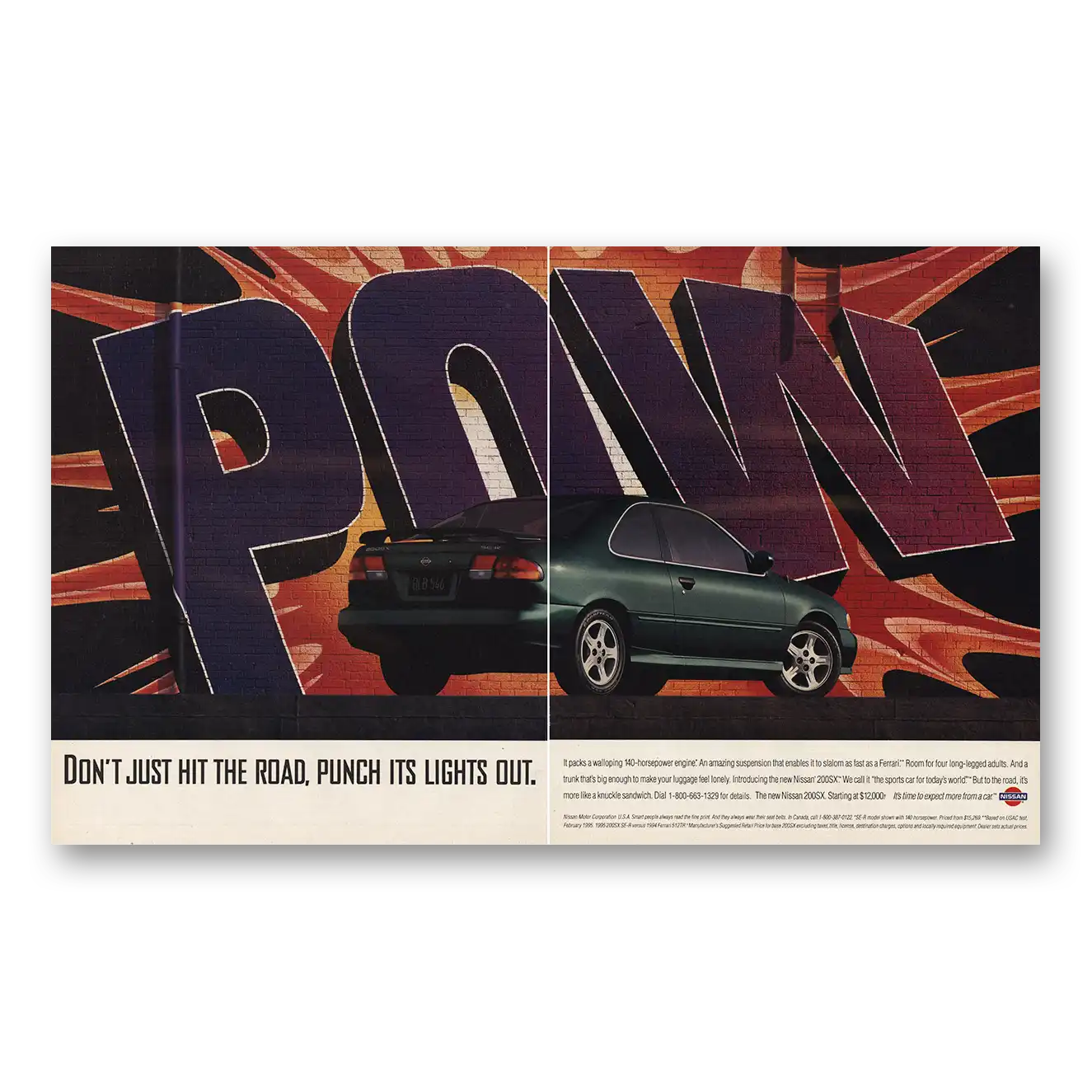 1995 Nissan 200SX Print Ad | Lights Out