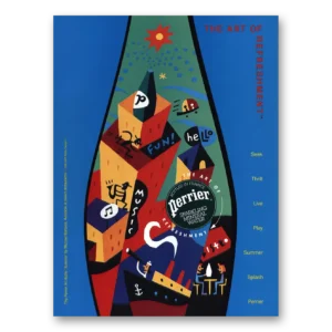 1995 Perrier Water Print Ad | Art Refreshment