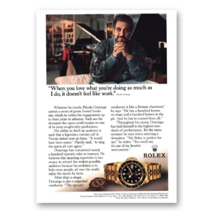 1995 Rolex Print Ad | Placido Domingo