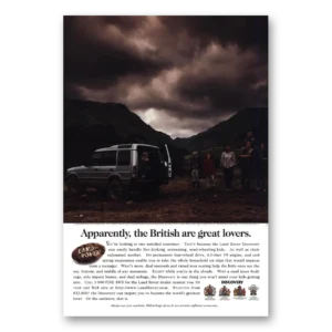 1996 Land Rover Print Ad | Apparently British Are Great Lovers