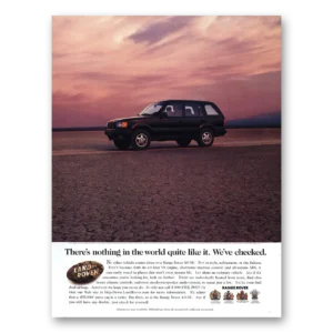 1996 Land Rover Print Ad | Nothing World