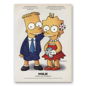1996 Got Milk Print Ad | The Simpsons