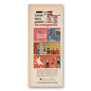 1969 Pratt & Lambert Paint Print Ad | Latex Paints