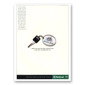 1997 National Car Rental Print Ad | Walt Disney World 25th Anniversary