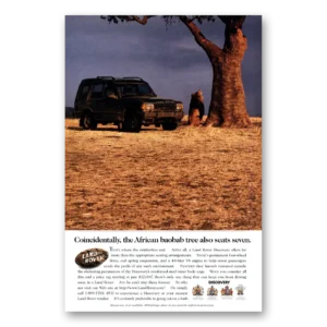 1997 Land Rover Print Ad | African Baobab Tree Also Seats Seven