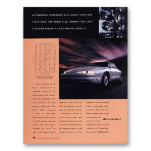 1996 Oldsmobile Aurora Print Ad | Snappy Acceleration