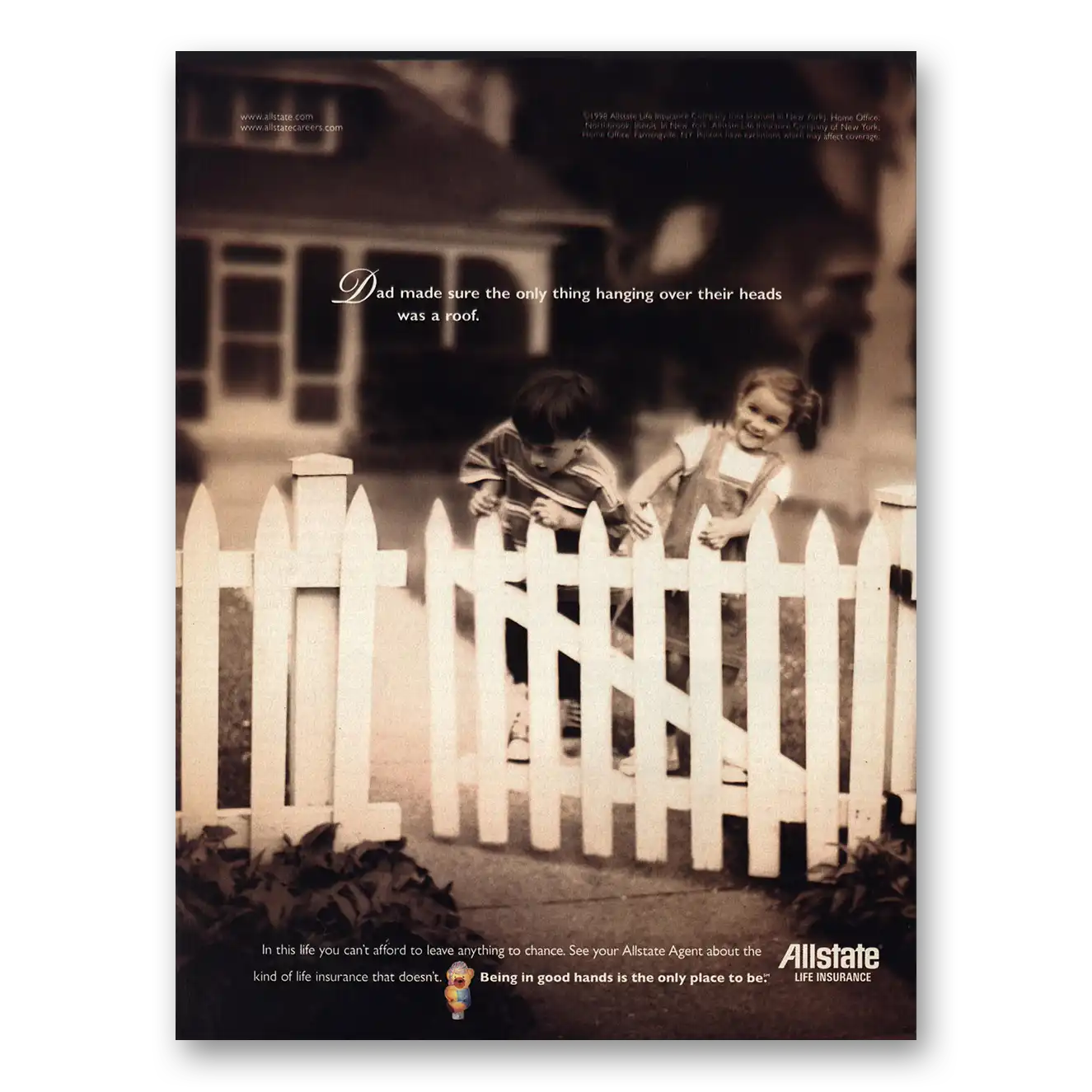 1998 Allstate Insurance Print Ad | Dad Made Sure