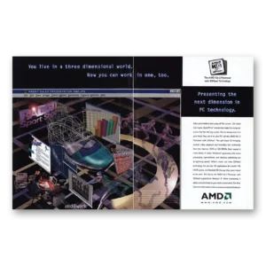 1998 AMD K6 Processor Print Ad | Three Dimensional