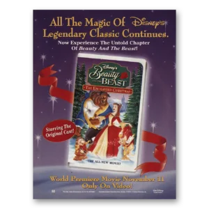1998 Walt Disney Home Video Print Ad | Beauty And The Beast Christmas