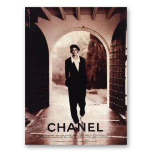 1998 Chanel Fashion Print Ad | Black Suit