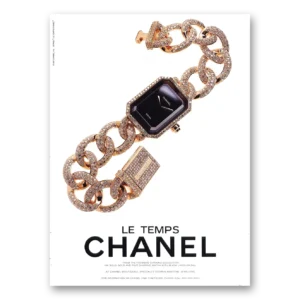 1998 Chanel Watches Print Ad | Le Temps