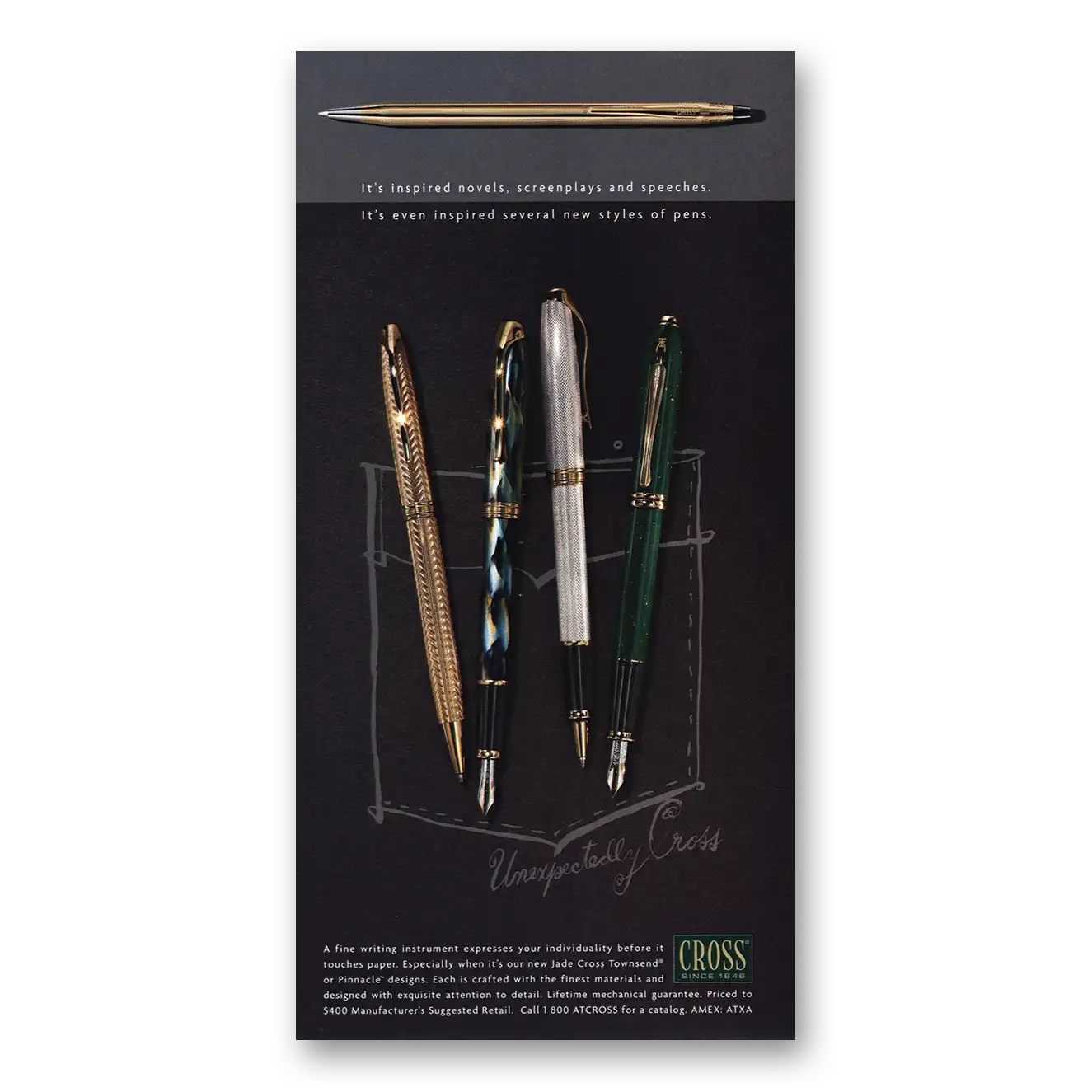 1998 Cross Print Ad | Inspired Novels