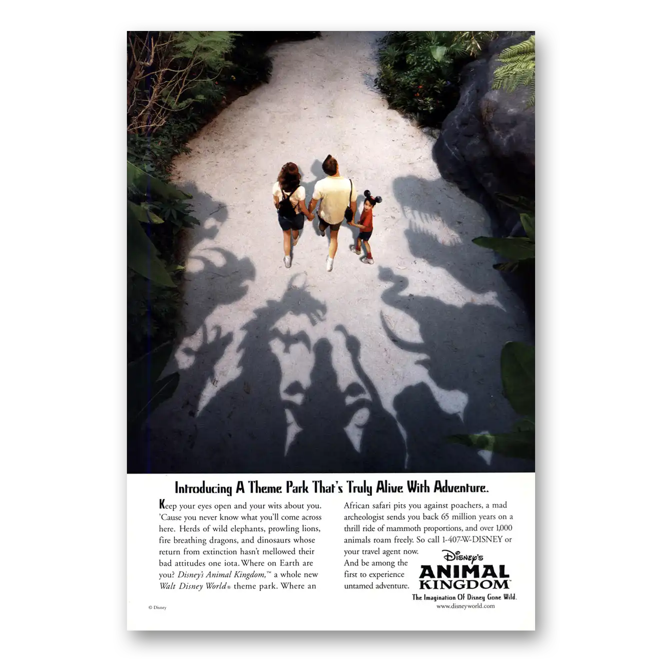 1998 Walt Disney World Print Ad | Animal Kingdom