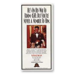 1998 Helmsley Hotels Print Ad | On His Way To Room 4510