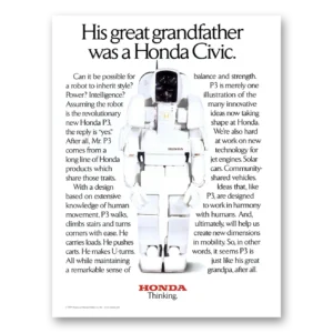 1998 Honda Civic Print Ad | Great Grandfather