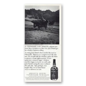 1998 Jack Daniels Print Ad | Tennessee Hay Wagon