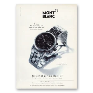 1998 Montblanc Watch Print Ad | Art Writing