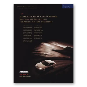 1998 Saab Print Ad | Hit By Car