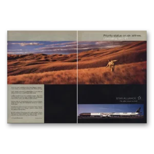 1998 Star Alliance Print Ad | Priority Status Six Airlines