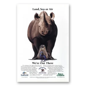 1999 Busch Gardens Print Ad | Land Sea Air