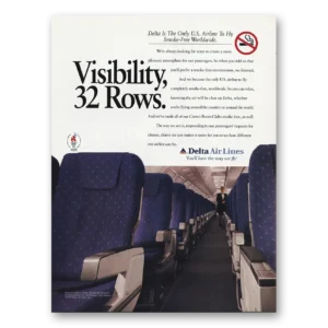 1999 Delta Air Lines Print Ad | Smoke Free