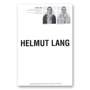 1999 Helmut Lang Print Ad | Double Layered