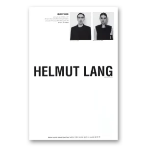 1999 Helmut Lang Print Ad | Cotton Satin Suit