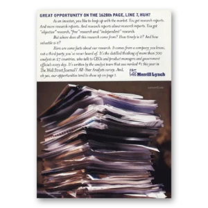 1999 Merrill Lynch Print Ad | 1628th Page