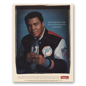 1991 Team NFL Print Ad | Muhammad Ali
