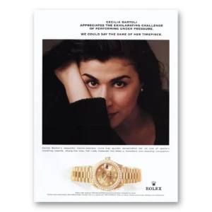 1999 Rolex Print Ad | Cecilia Bartoli