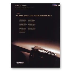 1998 Saab Print Ad | Baby Seats