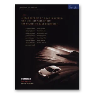 1999 Saab Print Ad | Hit By Car
