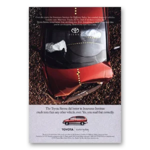 1999 Toyota Sienna Print Ad | Insurance Institute
