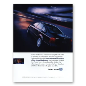 1998 Volkswagen Passat Print Ad | Rendezvous