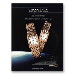 2000 Accutron Watch Print Ad | Traveled To The Moon