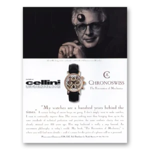 2001 Chronoswiss Watch Print Ad | Hundred Years